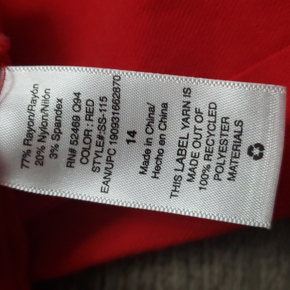 Scoop Cherry Red High Waisted Wider Leg Cropped Trousers Sz 14 - Picture 4 of 13